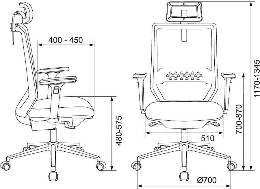 Кресло Бюрократ MC-612N-H/B/NEO-B