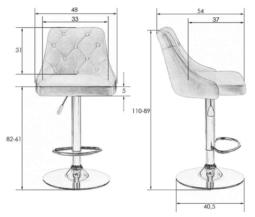 Барный стул LM-5021 размеры