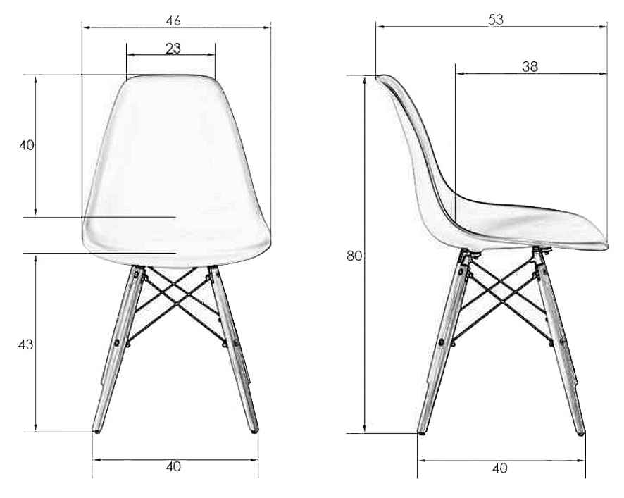 Стул LMZL-PP638 пластик размеры