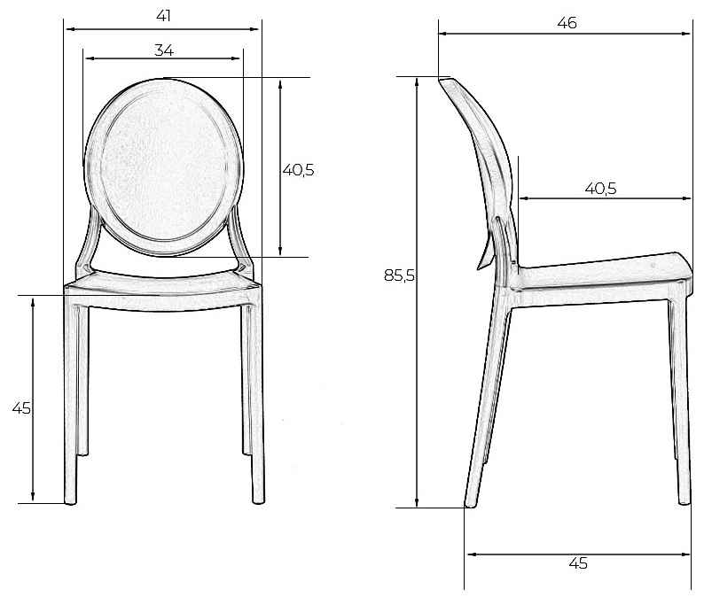 Стул LMZL-PP712 пластик