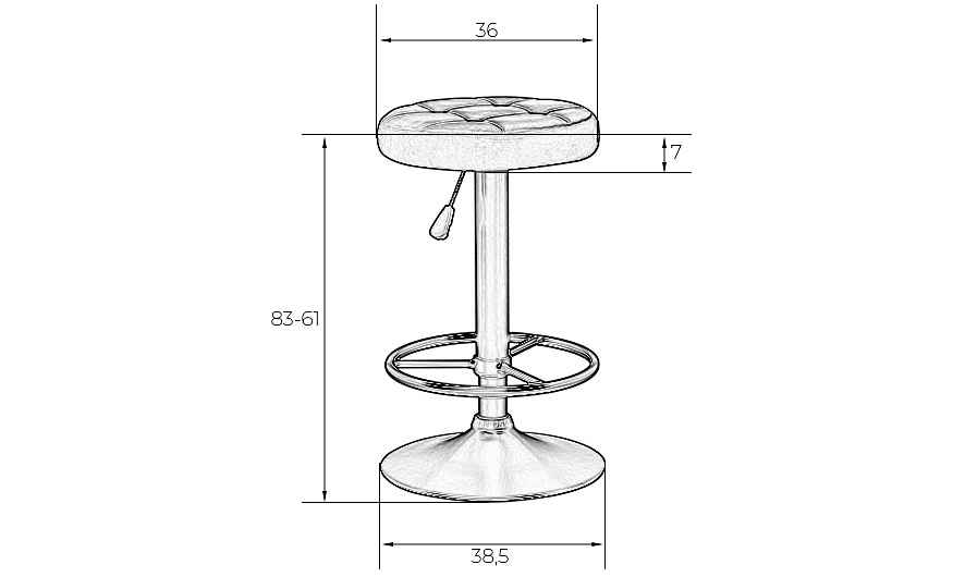 Барный стул LM-5008 BlackBase велюр